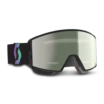 Scott React Amp Pro Goggles Svart–Aurora Grön-Amp Pro Vit Krom