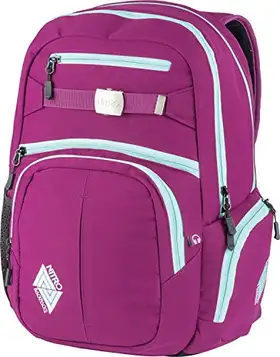 Nitro Hero Pack/stor trendig ryggsäck väska ryggsäck/med vadderat laptopfack och andra fantastiska funktioner/skolväska/skolryggsäck/37 l/ponderosa, Rosa (Grateful Rosa), 52 centimeters, Hjälte