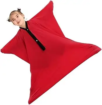 Biijuk Sensorisk Strumpa Specialtillbehör Med Sensoriskt Behov, Kroppsstrumpa, Body Awareness Strumpor Helkroppsomslag For Stresslindring, Stretchig, Andas, Mysig Sensorisk Säck (Color : Red, Size : M)