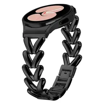 Bestgo Metallband kompatibelt med Galaxy Watch 6/4, rostfritt stål metall ersättningsrem företag justerbart armband kompatibelt med Galaxy Watch 6, Rostfritt stål