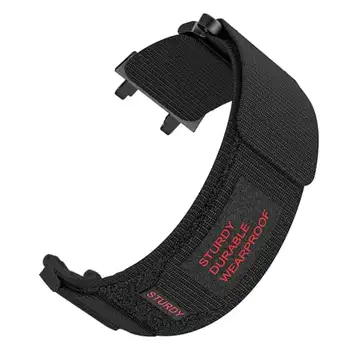 Bestgo Nylonband kompatibelt med Amazfit T-Rex 2, mjukt nylonarmband smalt sportarmband klättring, vävt robust band kompatibelt med Amazfit T-Rex 2 – rött, Nylon