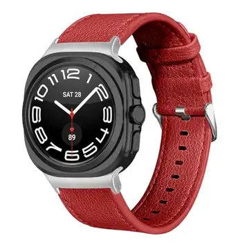 Bestgo Armband för Samsung Galaxy Watch 7 Ultra 47 mm, Jukaitu kvinnor män läderband sportarmband affärsarmband kompatibelt med Samsung Galaxy Watch 7 Ultra 47 mm, PU-läder