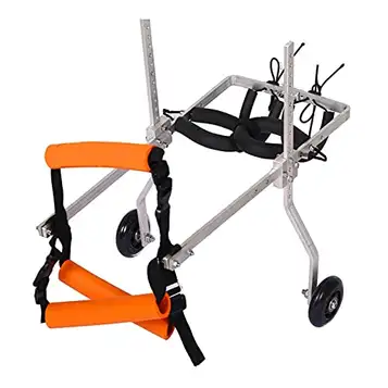 RXBD 2 Wheels Justerbar Dog Cart/Rullstol, 8 Storlekar Animal Exercise Wheels, för husdjur/doggie bakben rehabilitering, lätt vikt, lätt montera (Size : M for 15-20kg)