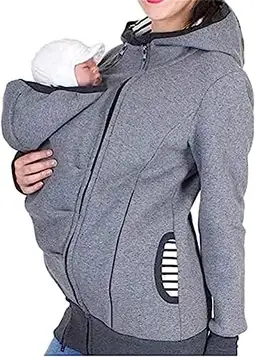 DLQZDS Bärsele Luvtröja,Multifunktion Gravid Bärsel Huvtröja Kvinnor Bebis bär Känguru Jacka Kappa Tröja Bär Care Shirts Kappa Baby And Mother 1,L,2,2XL