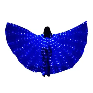 Nixieen LED Wings Dam Kostym LED Dance Light Up Butterfly   LED-lampor Belly Dance Glow Angel med teleskoppinnar, vuxna magdansarkostymer, fluorescerande regnbågsrekvisita för flickor.