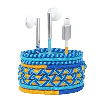 URIZONS Lighting Trådbundna in-ear hörlurar trådbundna Nylonflätade tråd hörlurar med sladd mikrofontyg flätade för 7/8/10/11/12/13/Macbook