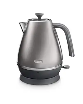 De'Longhi Distinta Flair KBI2001.S, Vattenkokare med en 360° Roterande Bas, Integrerad Kabelförvaring, Överhettningsskydd, Rostfritt Stål, 1,7l Kapacitet, 2000W, Silver