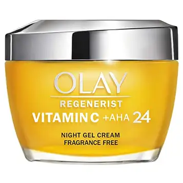 Olay Vitamin C + AHA 24 nattkräm gel för strålande och jämn ton, 50 ml