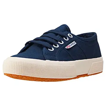 Superga 2750 JCOT Classic Unisex barnsneakers, Blå 933, 34 EU