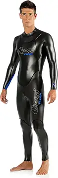 CRESSI Triton Man All In One Swim våtdräkt 1,5 mm premium neopren kostym, svart/blå, S