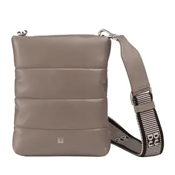 DuDu Borsa a Tracolla Donna Piccola i Pelle Trapuntata, Borsetta Morbida da Sera Elegant con Cinghia Regolabile, Design Essenziale Taupe, Taupe, 14,50