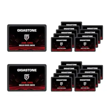 Gigastone SATA SSD 128 GB (20-pack) 2,5 tum SSD 520 MB/s uppgradering laptop PC-minne och lagring PS4 HDD ersättning 2,5 tum interna Solid State-hårddiskar SATA III SLC cache 3D NAND Game Turbo