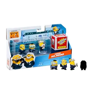 Famosa DESPICABLE ME 4, figurer i 4-pack, actionfigurer med minions, AVL-tema, 3 figurer och 1 hemliga att upptäcka, storlek 5 cm, ålder 3 år, berömda (MN401300)