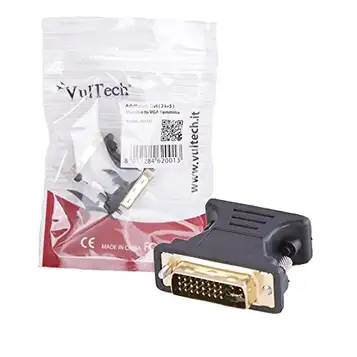 Vultech ADU93 adapter VGA till DVI, svart