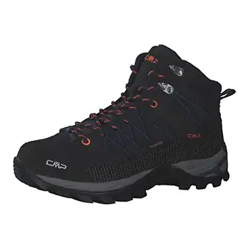 CMP Rigel Mid Trekking Shoe Wp herr vandringsskor, B blå blixt orange, 39 EU