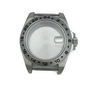 SLAVIK 40 mm/43 mm massiv ram Explorer 2 fodral safirglas kompatibel med NH34 NH35 NH36 ETA2824 PT5000 DG2813 3804 rörelse (Color : 40mm Date window, Size : 82-DG)