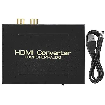 Hopcd HDMI-ljuddelare, ljudsignalomvandlare HDMI till HDMI +Audio +SPDIF+R/L ljudsignalomvandlare, Plug and play, HDMI audio Extraktorspiltter