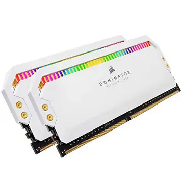 Corsair Dominator Platinum RGB 16GB (2x8GB) DDR4 3600 (PC4-28800) C18 1.35V Desktop Memory White