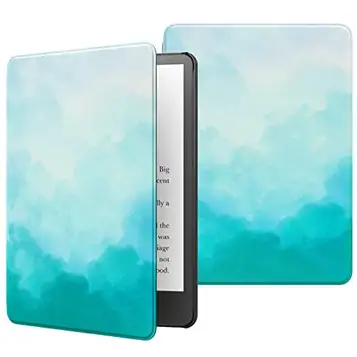 MoKo Case for 6.8" Kindle Paperwhite (11th Generation-2021) and Kindle Paperwhite Signature Edition, Lightweight Shell Cover with Auto Wake/Sleep for kindle Paperwhite 2021 E-Reader, Blue & Green