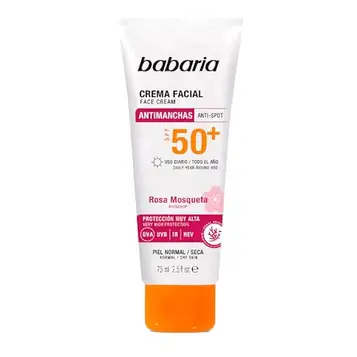 Babaria Crema Facial Solar Antimanchas rosa Mosqueta F-50-75 ml