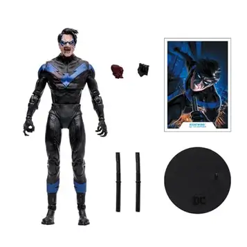 McFarlane 64387123 DC vs Vampires DC Multiverse Gold Edition Nightwing figur med tillbehör 22-punkts storlek 18 cm för samlare, Bizak