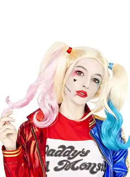 Funiglobal Funidelia   Harley Quinn Peruk - Suicide Squad OFFICIELLA för dam ▶ Superhjältar, DC Comics, Suicide Squad, Skurkar, accessoarer för maskeraddräkter