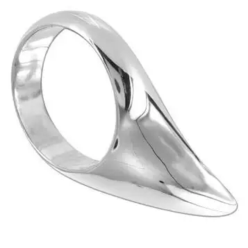 undefined METALHARD COCK RING WITH ANAL BEAD 40MM