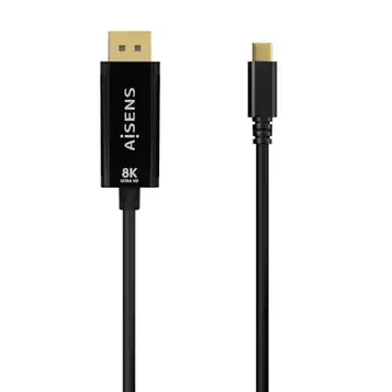 AISENS A109-0688 USB-C till Displayport 8K@60Hz, USB-C/M-DP/M, svart, 0,8 m