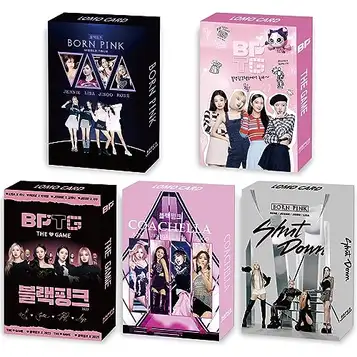 TPFRUPGD 5 Pack/275 Pcs Lomo Card Kpop Photocards Greeting Card with Postcards Box for Blackpink