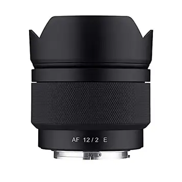 SAMYANG 12 mm F2.0 AF Ultra Vidvinkel Autofokuslins för Sony E Mount (SYIO12AF-E) Svart