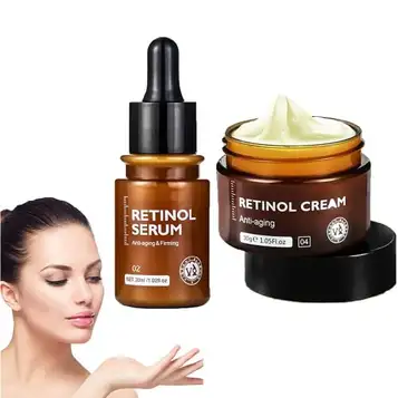 TTCPUYSA Retinol Serum, Retinol Anti Aging Face Cream & Essence, 2st Vibrant Glamour Retinol Cream, Anti Wrinkle Essence för ansikte, Minska fina linjer, Rynkor, Mörka fläckar