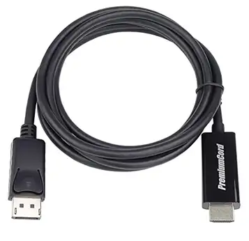 PremiumCord adapterkabel DisplayPort till HDMI M/M 3 m, DP till HDMI 1.3, upp till 2,25 Gbps, kompatibel med video FULL HD 1080p 60Hz, svart