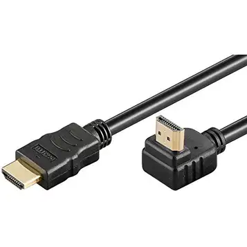 PremiumCord 4K High Speed HDMI + Ethernet-kabel 2 m, kompatibel med video 4K 2160p, FULL HD 1080p, Deep Color, 3D, ARC, 3x skärmad, 10,2 Gbps, förgyllda 90°-anslutningar, svart