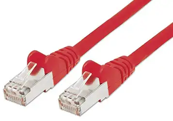 PremiumCord nätverkskabel, Ethernet, LAN & Patch-kabel CAT6a, 10 Gbit/s, S/FTP PIMF skärm, AWG 26/7, 100% Cu, snabb flexibel och robust RJ45-kabel, röd, 2 m