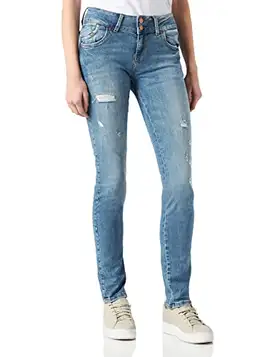 LTB Jeans – dam – Molly – Mid Waist – Slim Fit Jeans – byxor, Lelia Wash 53686, 29W / 34L