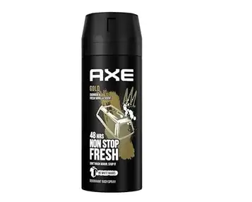 Axe 3-pack –  deodorant/kroppsspray "Gold – Oud Wood & Fresh vaniljdoft – 150 ml