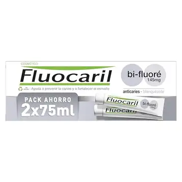 FLUOCARIL Bi-fluorerad vithet tandkräm 2 x 75 ml