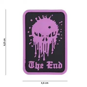 101 INC PVC Patch - Skull The End (Färg: Rosa)