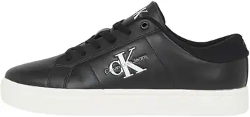 Calvin Klassisk Cupsole Low Ml LTH Sneaker för män, Svart ljus vit, 39 EU