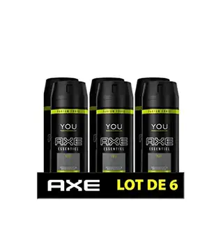 Axe DÈodorant Homme You Bodyspray – 24 timmar av FraÓcheur non-stop antibactÈrien, 6 x 150 ml Lot, 900 ml