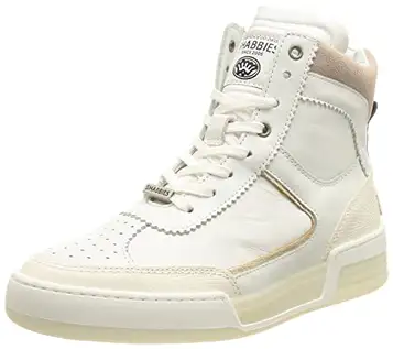 Shabbies Amsterdam Damsneakers Shs0982, Vit ros, 36 EU