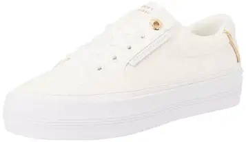 Tommy Hilfiger kvinnors Essential Vulc Textile Sneaker FW0FW08323, vit, 6.5 UK, Vitt, 40 EU