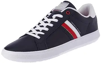 Tommy Hilfiger herr Essential läder Cupsole sneakers, ökenhimmel, stor UK, Öken himmel, Large