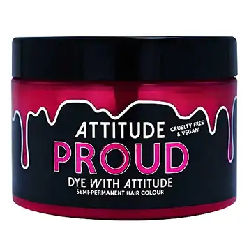 Attitude Holland Attitude Hair Dye   Vegansk Halvpermanent Hårfärg med Balsam, Ej testad på djur   Vital Hårfärg för Alla Hårtyper   Lokalt Producerad   Balsam med Färgpigment   Proud Ljus UV-Rosa   135ml