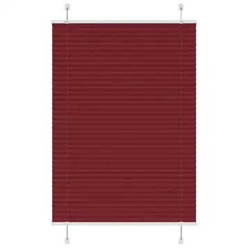 vidaXL Plisserad persienn Bordeaux röd 85x150 cm tyg bredd 84,4 cm