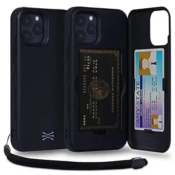 TORU KEEPXYZ CX PRO Galaxy Note 20 Ultra Case Wallet Black with Hidden Card Holder + ID Card Slot Hard Cover, Strap & Mirror for Samsung Galaxy Note 20 Ultra/Note 20 Ultra 5G (2020) Matte Black