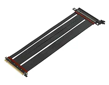 LINKUP – Extreme4 PCIe 4.0 X16 Riser-kabel [RTX4090 RX6950XT x570 Z690 testad] Twinax avskärmad vertikal montering Gaming-PCI Express Gen4 Rakt uttag (60 cm) TT-kompatibel