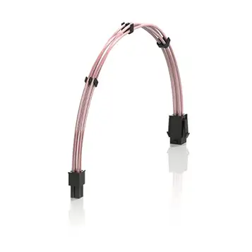 LINKUP – 30 cm 4-stifts CPU PSU-kabelförlängning 18 AWG syrefri koppar (OFC) teflonjacka anpassad mod PC med kammar   enkelpack   300 mm – rosa