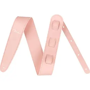 Fender ® »VEGAN LEATHER STRAP« läder gitarrbälte – 6,3 cm bred – färg: Shell Pink