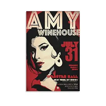 AIPHE Canvasbilder konst Amy Winehouse affisch dekorativ målning canvas väggkonst vardagsrum affisch sovrum målning 60 x 90 cm ingen ram